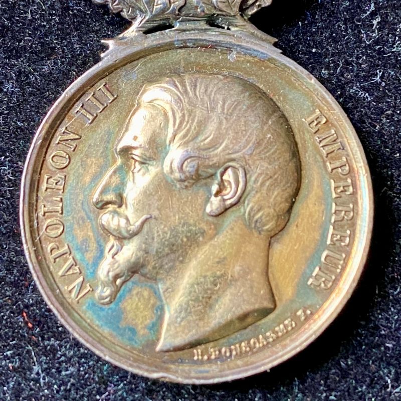 Médaille Actes de Dévouements Napoléon III 2nd Classe en Argent et Vermeil