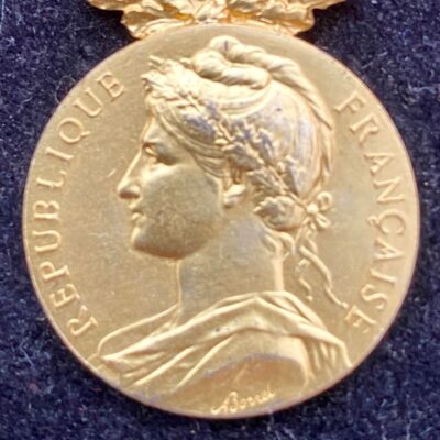 Médaille du Travail Ministère des Affaires Sociales Classe Grand Or 1972