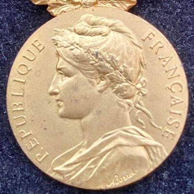 Médaille du Travail du Ministère du Travail et de la Sécurité Sociale France 1958 classe Or