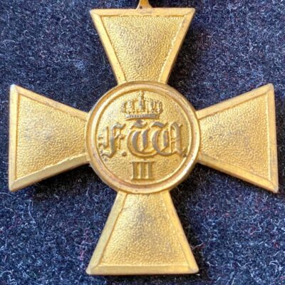 Croix du Royaume de Prusse « 25 années de service » Classe « Or »