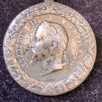 Médaille de L&rsquo;expédition de Chine 1860 par l&rsquo;Armée Française Graveur BARRE Argent