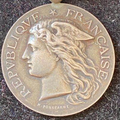 Médaille des Epidémies du Ministère de la Guerre 1919 France