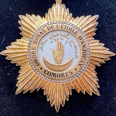 Officier de l&rsquo;Ordre Royal de l’Étoile d’Anjou-an Comores en Vermeil