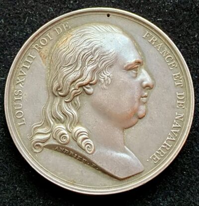 Médaille de la Chambre des Pairs Argent France Période Restauration 1814
