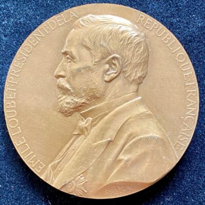 Médaille pour l&rsquo;Election du Président Emile Loubet en 1899 graveur Chaplain JC