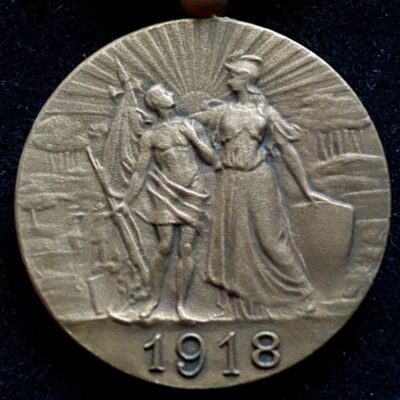 Médaille de Saint Mihiel Modèle DELANDE et sa miniature 1918