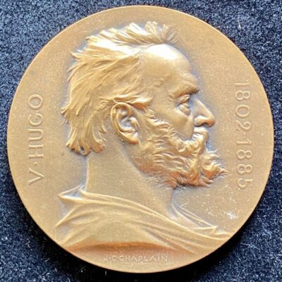 Médaille du Centenaire de la Naissance de Victor Hugo 1802-1902 graveur Chaplain