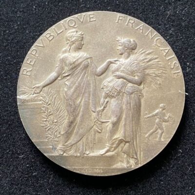 Médaille du Ministère de l&rsquo;Agriculture Enseignement Agricole 1910 Graveur Alphée Dubois