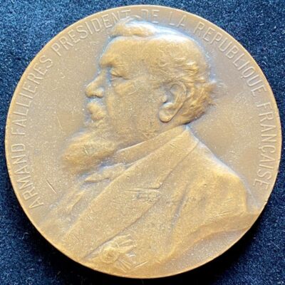 Médaille Élection du Président Armand Fallières Graveur Léon Deschamps 1906 1913