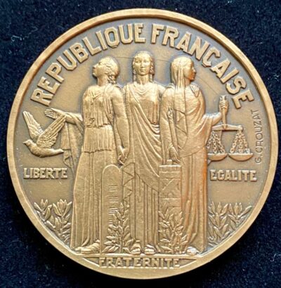 Médaille Du Sénat Bronze France XXéme Siècle 1939