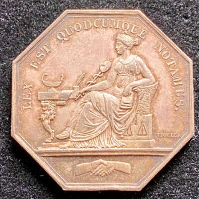 Jeton Royal des Notaires de l&rsquo;arrondissement de Bordeaux ARGENT