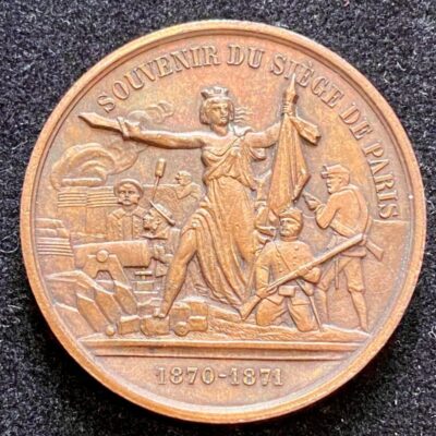 Jeton Souvenir du Siège de Paris 1870 1871 Attribué