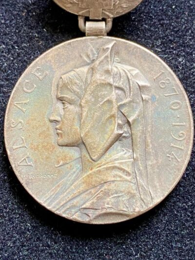Médaille de l&rsquo;Union des Fremmes de France 1914-1918 Bronze Argenté WWI