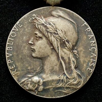 Médaille des Chemins de Fer 1er type ARGENT + Agrafe en Argent Attribuée