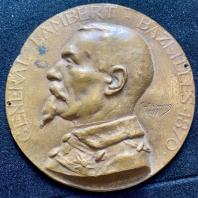 Médaille du Général Lambert-Bazeilles -1870 Uniface Graveur Thomson 1897