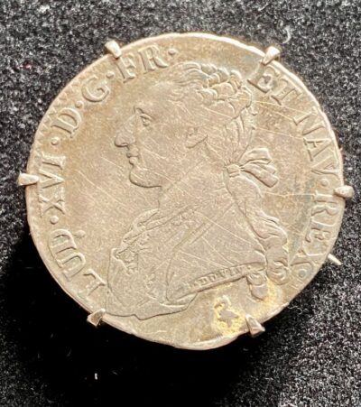 Pièce Louis XVI 1784 montée en broche Argent