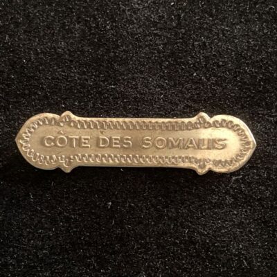 Agrafe CÔTE DES SOMALIS pour Médaille Coloniale ARGENT