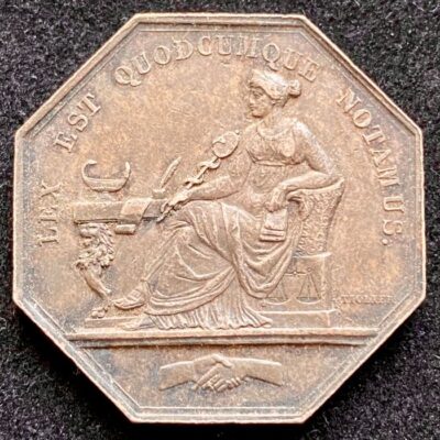 Jeton Royal : Notaires de l&rsquo;Arrondissement de Bordeaux ARGENT