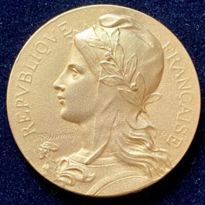 Médaille République Française Muette Bronze Doré graveur Félix Rasumny