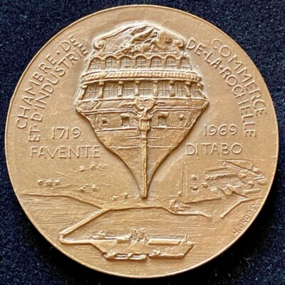 Médaille Chambre de Commerce de La Rochelle pour les 250 ans Favente di Tabo