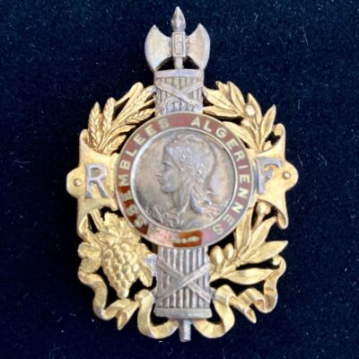 Insigne de Membre des Assemblées Algériennes 1948 1954 Attribué