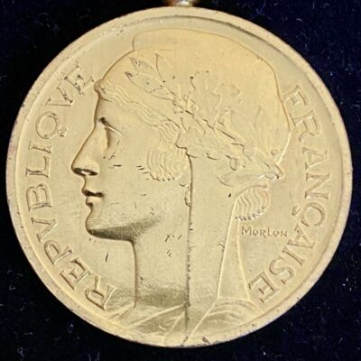 Médaille d&rsquo;Honneur de l&rsquo;Aéronautique par Morlon en Vermeil avec son écrin