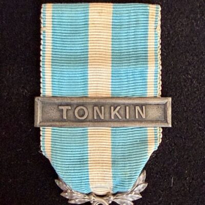 Médaille Coloniale avec son agrafe « TONKIN » par Gaston Lemaitre Argent