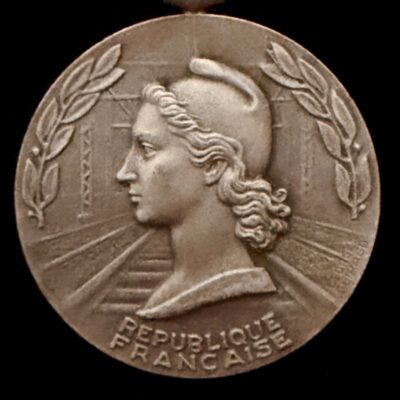 Médaille des Chemin de Fer 3éme Type Classe Argent en Argent