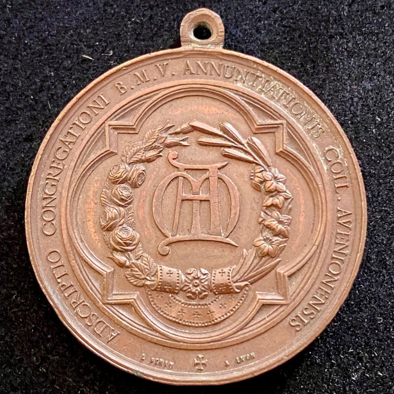 Médaille de Congrégation Mariale jeunesse étudiante catholique d'Avignon – Image 2