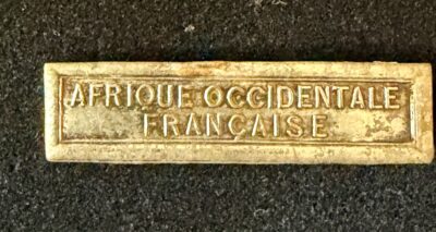 Agrafe AFRIQUE OCCIDENTALE FRANCAISE-AOF-Louis Aubert pour Médaille Coloniale Française
