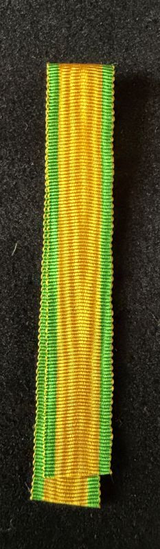 Ruban pour Médaille Militaire « Miniature » tissage milieu du XXéme siècle
